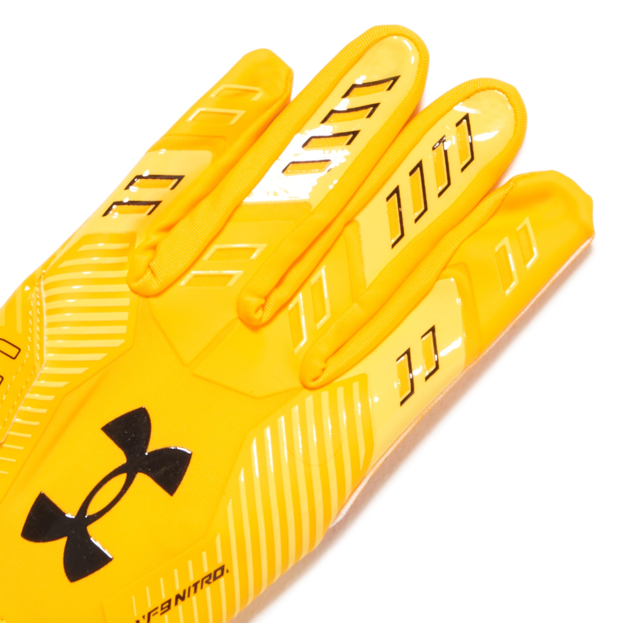 Under Armour Men'S F9 Nitro Football Gloves, (750) Steeltown Gold/Taxi/Black, Medium