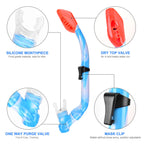 Kids Snorkel Set Dry Top Snorkeling Gear For Kids Youth Boys Girls Junior Age 5-15,Tempered Glass Swimming Diving Mask And Snork