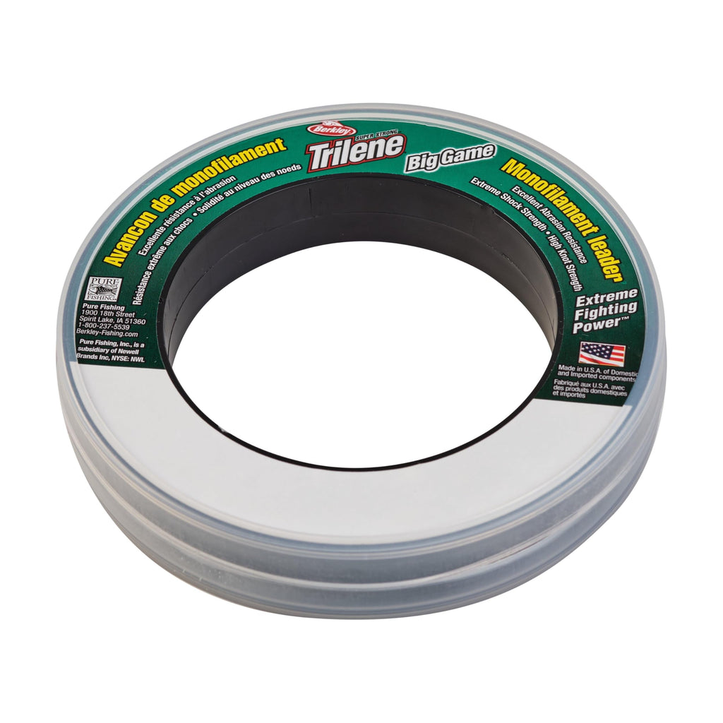Berkley Trilene Big Game Monofilament Leaders, Clear, 30lb | 13.6kg, 55yd | 50m Fishing Line, Suitable for Saltwater Environment