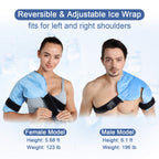 Revix Shoulder Ice Pack Rotator Cuff Cold Therapy, Ice Packs Shoulder Wraps For Pain Relief  Tendonitis, Reusable Shoulder Cold