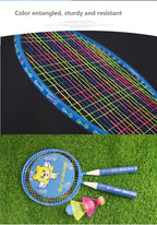 Badminton Racket For Children 1 Pair, Nylon Alloy Durable Badminton Racquet Set For Kids Indoor/Outdoor Sport Game(Including 4 B
