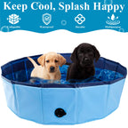C Crystal Lemon Blue Foldable Pvc Swimming Pool - Versatile Dog Pool, Kiddie Pool, Kids Pool, Baby Pool, And Toddler Pool - 31.5