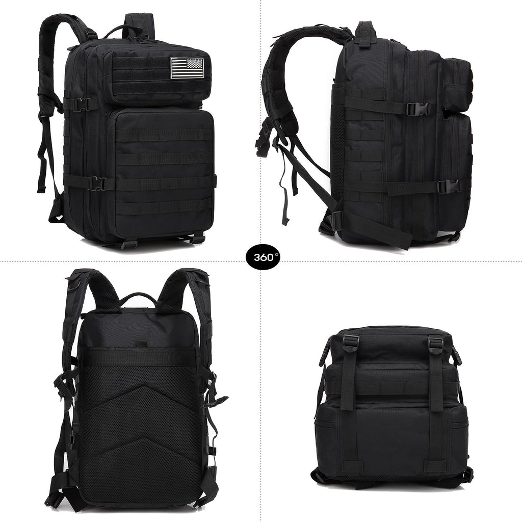 Createy Military Tactical Backpack, Large Army 3 Day Assault Pack 45L Molle Bag Rucksack Bug Out Bag Daypacks With Molle System