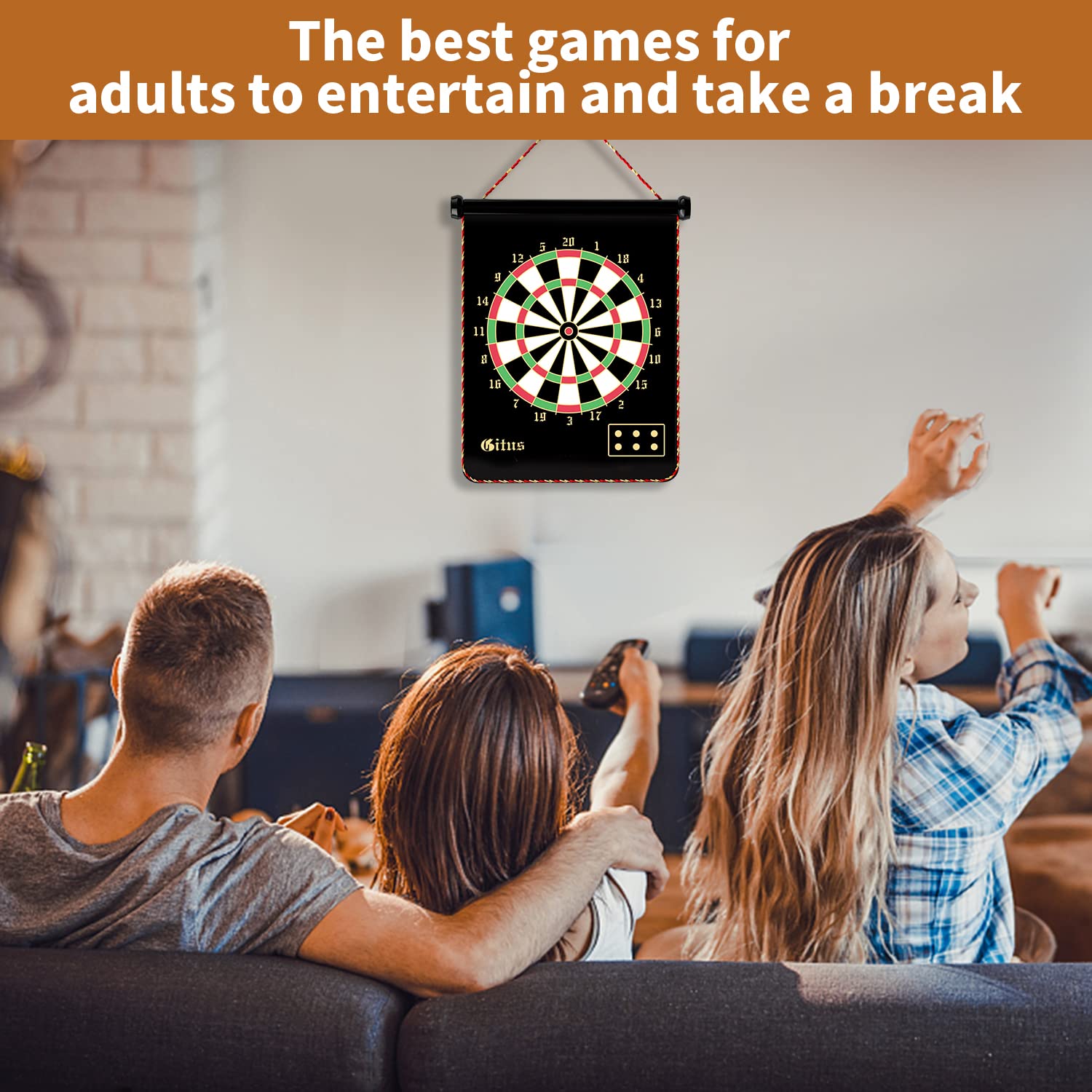 Gitus Magnetic Dart Board Indoor Outdoor Games For Kids With 12 Darts, Gifts For Teenage Boys Teen Boys Gifts Ideas Toys Gifts F