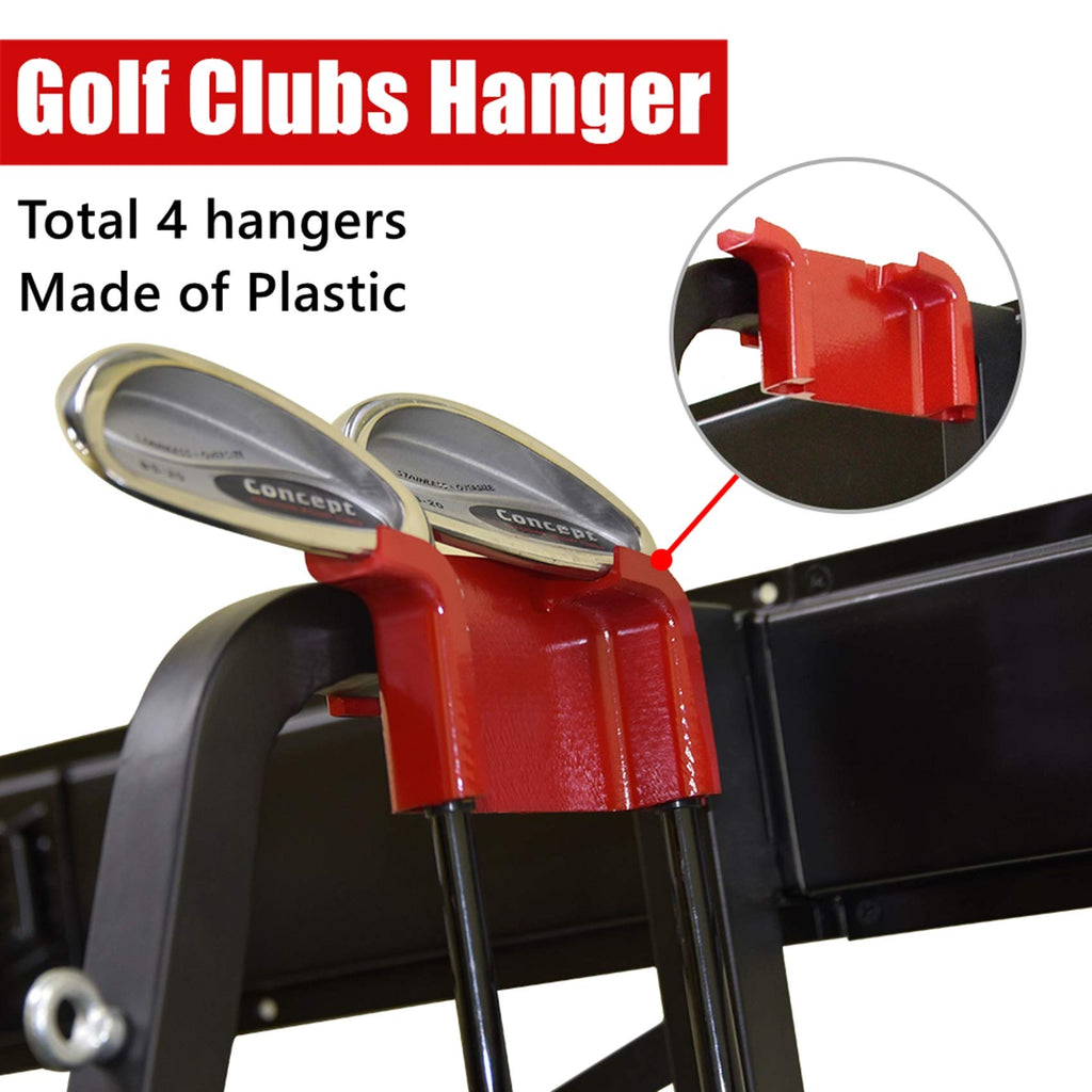 Walmann Wall Mount Golf Bag Organizer For Garage, Extra Large 2 Golf Bag Stand Golf Equipment And Accessories Storage Rack For G
