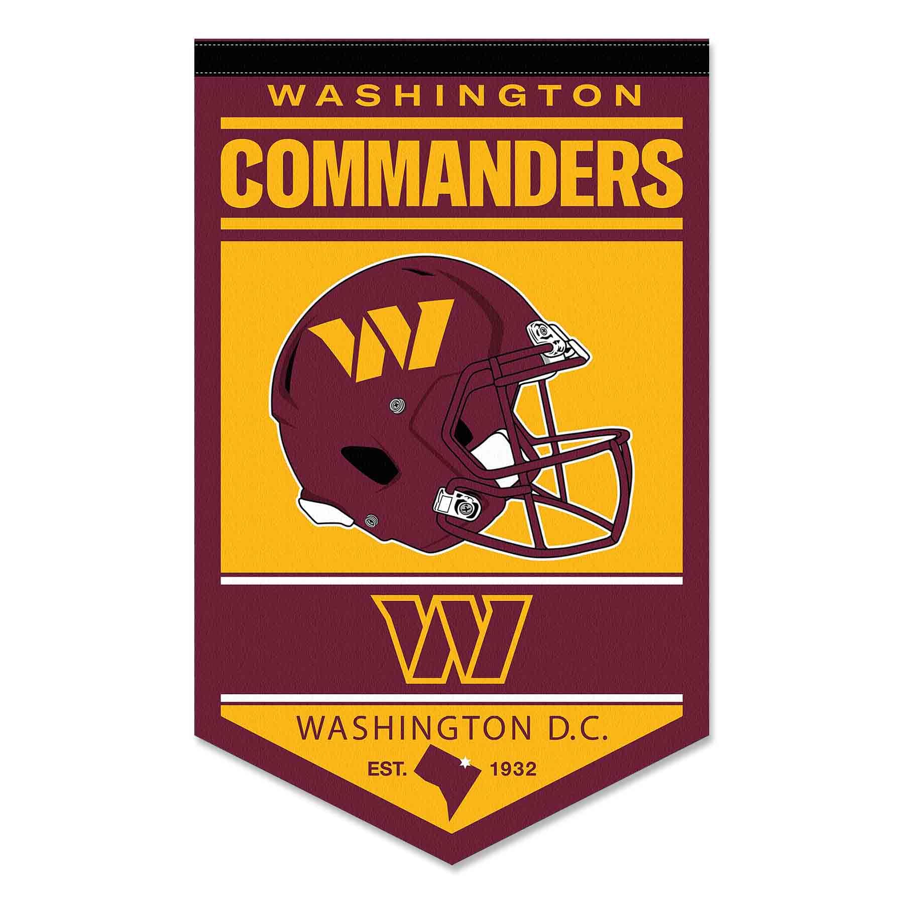 WinCraft Washington Commanders Heritage History Banner Pennant