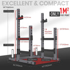 Pasyou Squat Rack For Home Gym With Max Load 1800 Lbs For Bumpers And 600 Lbs For J Hooks (Model:Sr30)