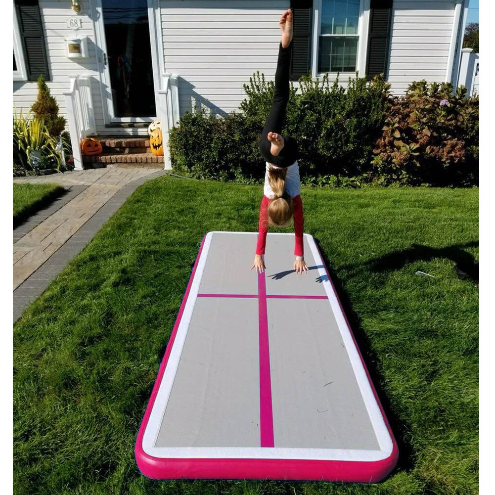 Ez Glam 10Ft/13Ft/16Ft/20Ft Air Mat Tumble Track Inflatable Gymnastics Tumbling Track Mat With Electric Air Pump For Cheerleadin