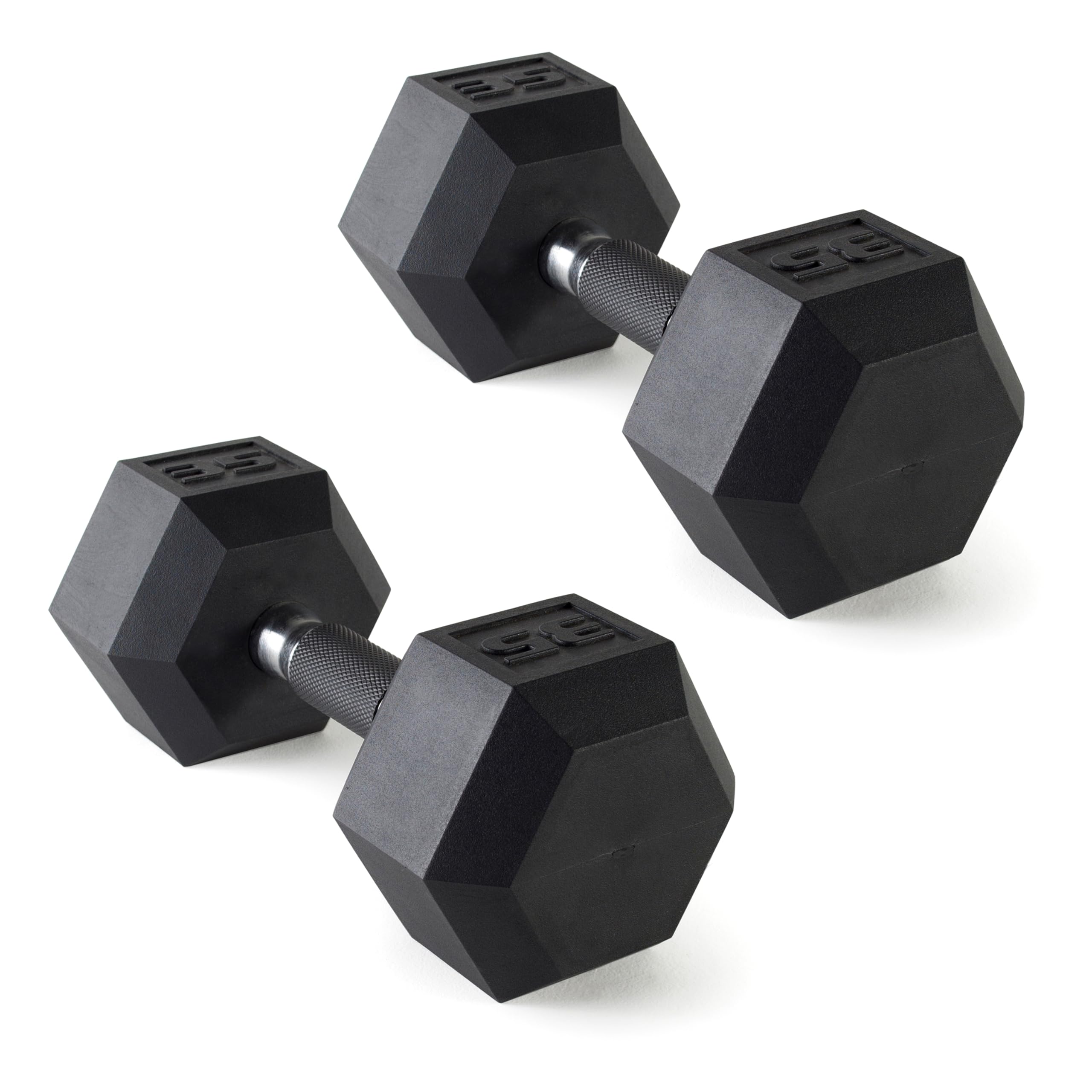 Cap Barbell 35 Lb Coated Hex Dumbbell Weight Pair With Padded Grip