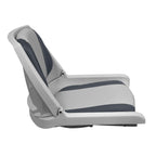 Wise 8Wd139Ls-012 Molded Fishing Boat Seat With Marine Grade Cushion Pads, Grey Shell, Grey/Charcoal Cushion