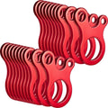 SATINIOR 20 Pieces Aluminum Alloy Guyline Cord Adjuster Tent Tensioners Rope Adjusters for Outdoor Camping Hiking, Red