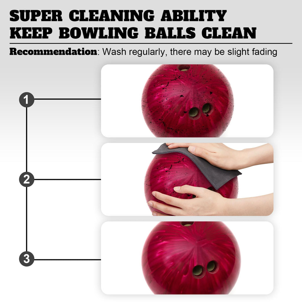 Patelai 3 Pcs Bowling Ball Shammy Towel Dual Sides Leather Bowling Towel Bowling Ball Towel Bowling Accessories Cleaning Pad For