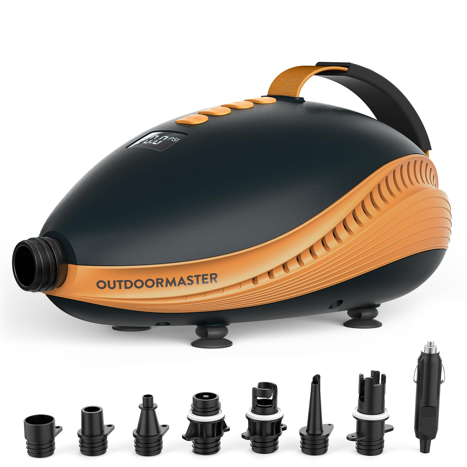 Outdoormaster 20Psi High Pressure Paddle Board Pump Electric Dolphin Ii -Quick Portable Sup Air Pump,Auto-Off &12V Dc Car Connec