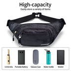 Nsyoomh Fanny Pack For Women & Men, 5-Zipper Pockets Water Resistant Practical Waist Bag, For Outdoor Running Cycling Sports Tra