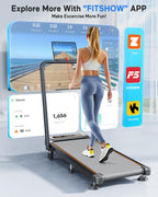 Foldable Treadmill With 10% Incline Upgrade 3.5Hp Low Noise Walking Pad Treadmill With Handle Bar Rayspace 4 In 1 Portable Under