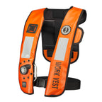 Mustang Survival - Hit Inflatable Work Vest For Adults (Orange & Black - One Size Fits All), Auto Hydrostatic, Enhanced Mobility