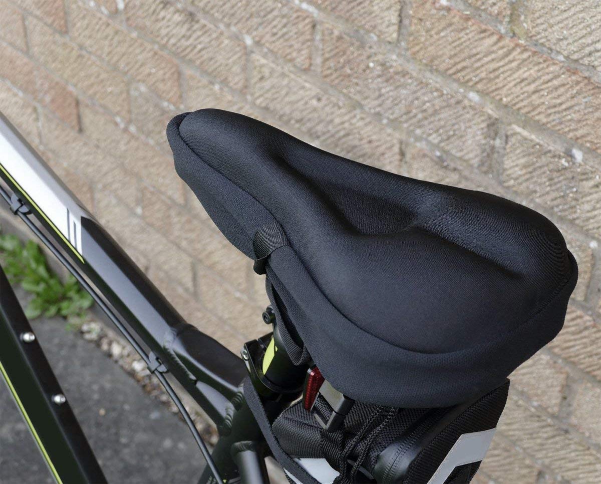 Zacro Bike Seat Cushion - Gel Padded Cover For Men Women Comfort, Extra Soft Exercise Bicycle Compatible With Peloton, Stationar