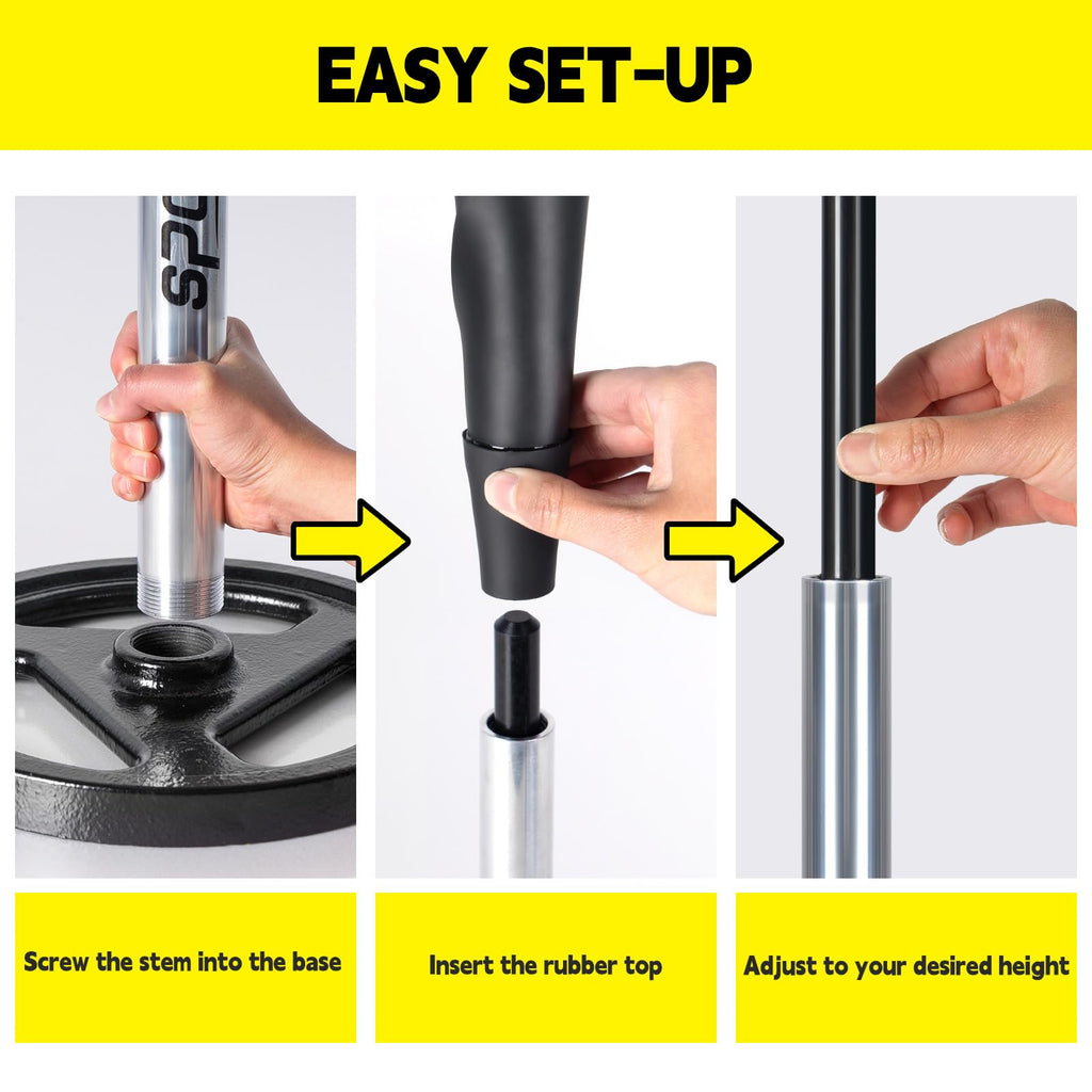Spoynal Portable Batting Tee, Adjustable Tee For Baseball/Softball - 25'' To 37'' Height, Hand-Rolled Flexible Rubber Top & Easy