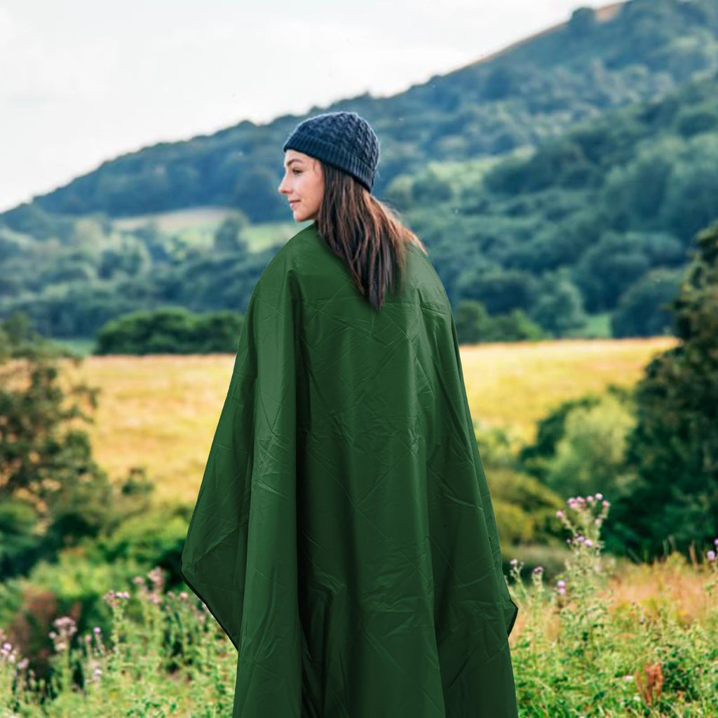 Kawagebo Kamp Sherpa Warm Outdoor Camping Blanket - Waterproof Stadium Blanket For Cold Weather, Camp, Sports Mom And Concert -