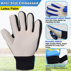 Jalunth Youth Soccer Goalkeeper Goalie Gloves Boys Girls Goal Keeper Field Player Glove Ages 11-13 Years Old Anti-Slip Latex Pal