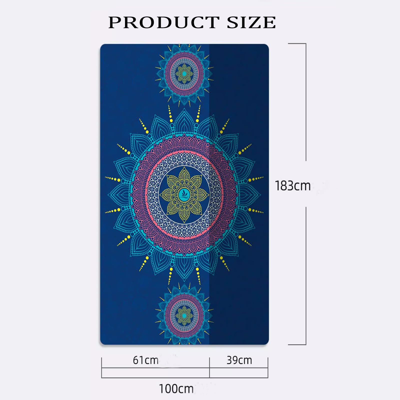 Large Yoga Mat 75''L X 40''W X 8Mm Extra Thick Non Slip Exercise & Fitness Mat For All Types Of Yoga, Pilates & Floor Workouts