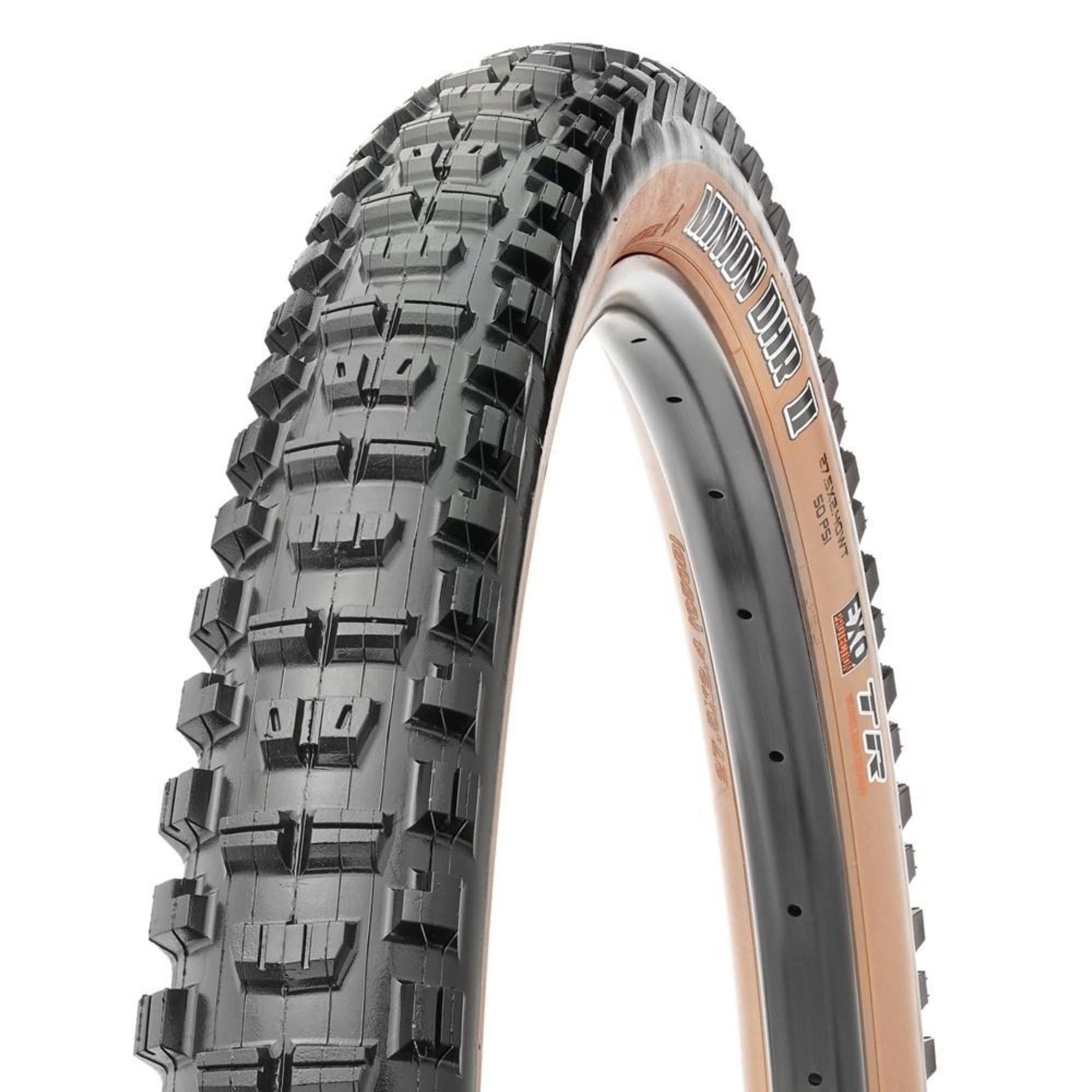 Maxxis Minion Dhr Ii+ Bicycle Tyre With Folding Bead 29X260 Dual Compoundexotubeless Ready, Skin Wall