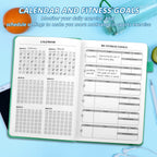 Epewizd Fitness Journal Hardcover 6- Month Workout Planner Undated Workout Log Book Home Gym Accessories For Women And Man(Green