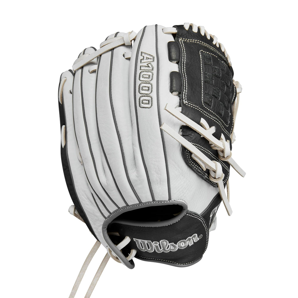 Wilson 2024 A1000 P12 12    Pitchers Fastpitch Softball Glove - White/Grey, Left Hand Throw