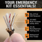 Survivorcord Paracord - From Titan Survival - Patented 620Lb Strength 550 Military Paracord With 3 Strands - Heavy Duty 550 Hank