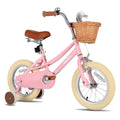 Joystar 14 Inch Kids Bike For Toddlers 3-5 Years (39''-47'') Girls, Girls Bike With Training Wheels & Basket, Kids' Bicycle Pink