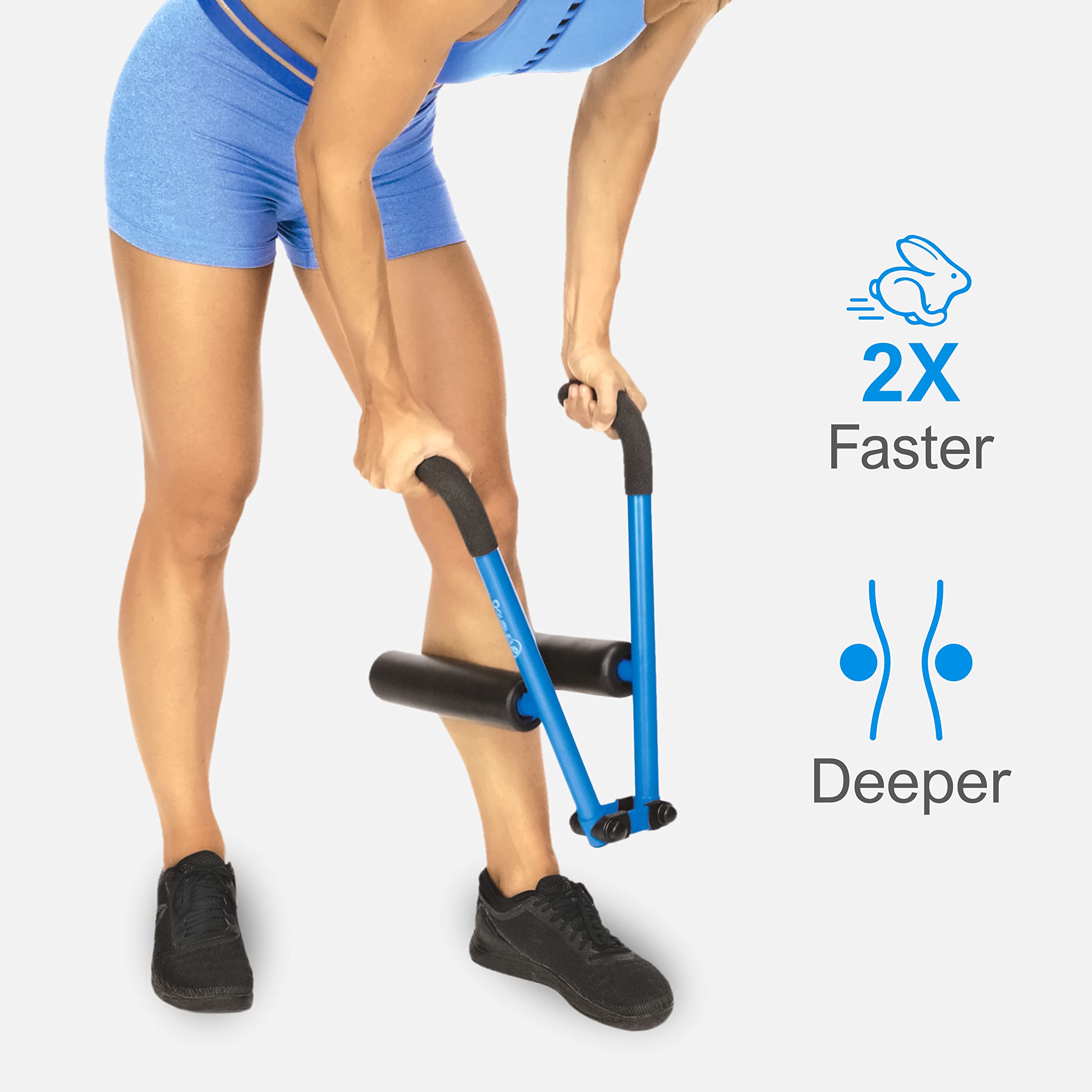 Doubleup Roller Performance Kit - Muscle Massager With Lever-Action Pressure Control And Quick-Change Rollers