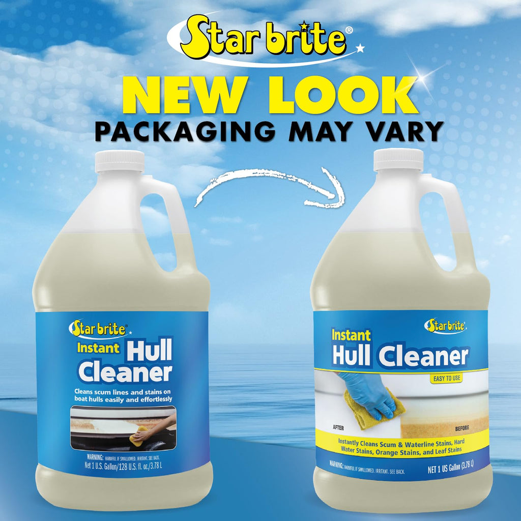 Star Brite Instant Hull Cleaner - Easily Remove Stains, Scum Lines & Grime For Boat Hulls, Fiberglass, Plastic & Painted Surface