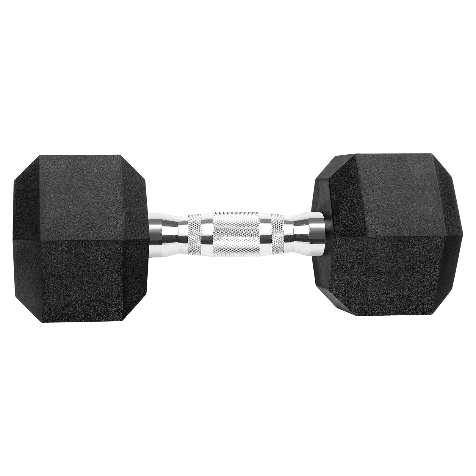 Hex Dumbbells Rubber Coated Cast Iron Hex Black Dumbbell Free Weights For Exercises 8 Pounds/Pair