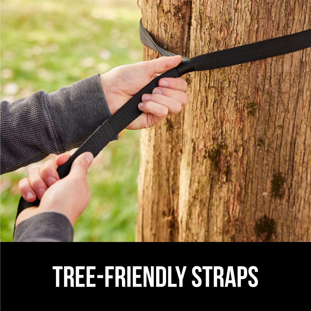 Gorilla Grip Durable Portable Camping Hammock, Holds 400Lbs With Heavy Duty Tree Straps, Comfortable Travel Swing, Camp Hammocks