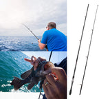 Plusinno Telescopic Fishing Pole Spinning Rod Carbon Fiber Travel Rod For Saltwater & Freshwater Fishing 2.7M 8.86Ft