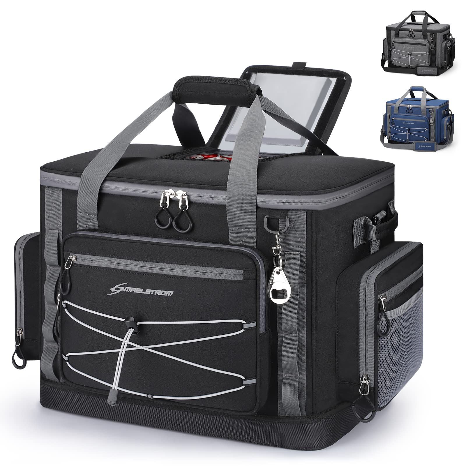 Maelstrom Soft Cooler Bag,Soft Sided Cooler,Insulated Hard-Bottom Beach Cooler,Ice Chest,Large Leakproof Camping Cooler,Portable