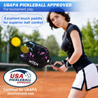 Pickleball Paddles, Usapa Approved Fiberglass Surface Pickleball Set With 4 Pickleball Rackets,4 Pickleball Balls,1 Portable Car