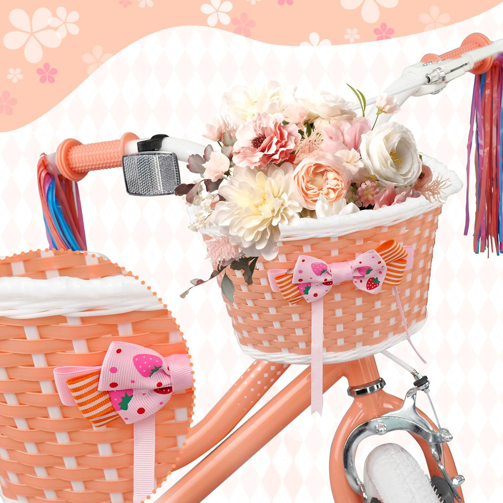 Glaf Kids Bike For Girls Boys Ages 3-9 Years, 12 14 16 Inch Girls Bike With Doll Bike Seat, Kids Bicycle With Training Wheels An