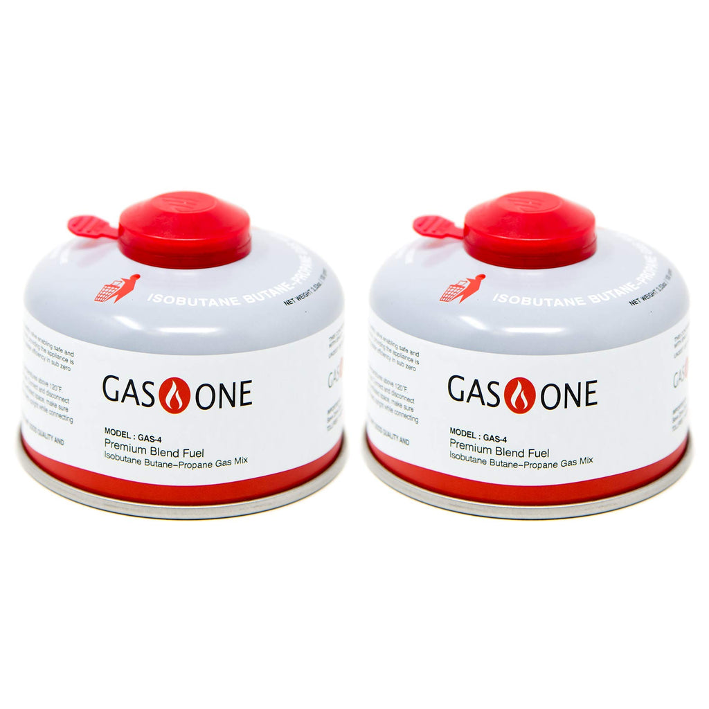 Gasone Camping Fuel Blend Isobutane Fuel Canister 100G (2 Pack)