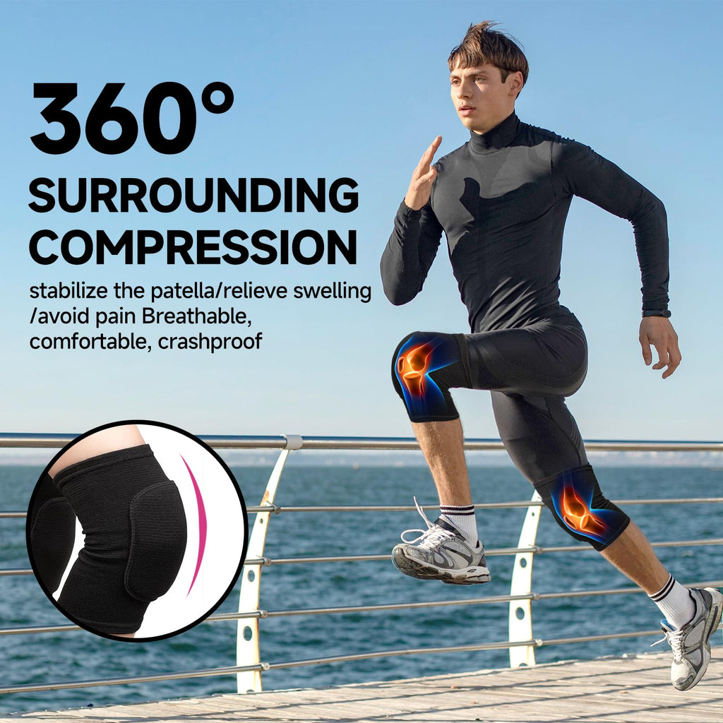 Hisffog Volleyball Knee Pads For Women, Men, Youth, Girls, Kids, Knee Brace For Volleyball Basketball Football Dance Yoga Tennis