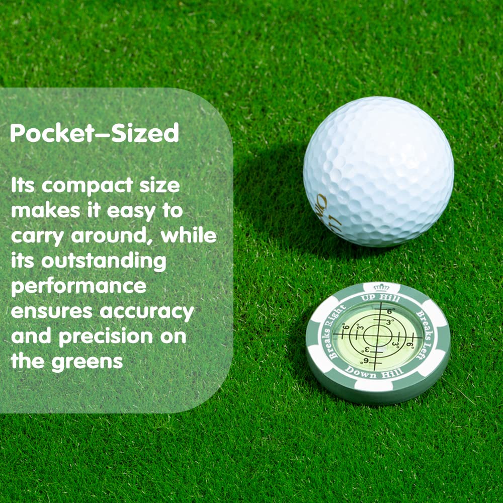 Slopemaster Progreen Reader - Golf Hat Clip Ball Marker With High Precision Green Reading Aid Golf Accessories For Men Women(Gre