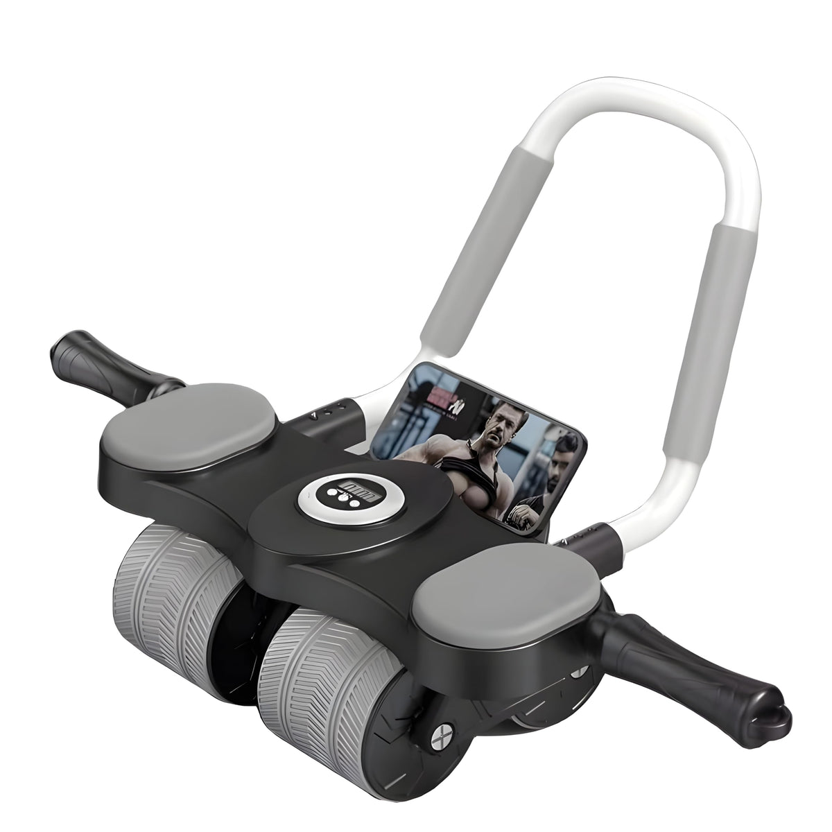 Bellveen Ab Roller Wheel Exercise | Automatic Rebound Abdominal Wheel | Abs Workout Equipment | 4 Wheels Ab Roller with 2 Elbow 