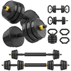 FEIERDUN 4-in-1 Adjustable Dumbbells,48lbs Free Weight Set for Home Gym - Use as Barbell, Kettlebells, Push-Up Stand - Ideal for
