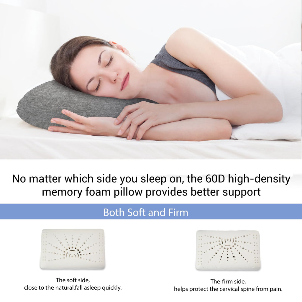 Lsffm Travel & Camping Memory Foam Pillow, Travel Essentials, Hammock Pillows With Double-Layered Pillow Cover, Easy To Clean, C
