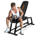 SQUATZ Adjustable Flat Weight Bench For Full-Body Workout Foldable Bench Press For Home Gym Strength Training, Incline Stable De