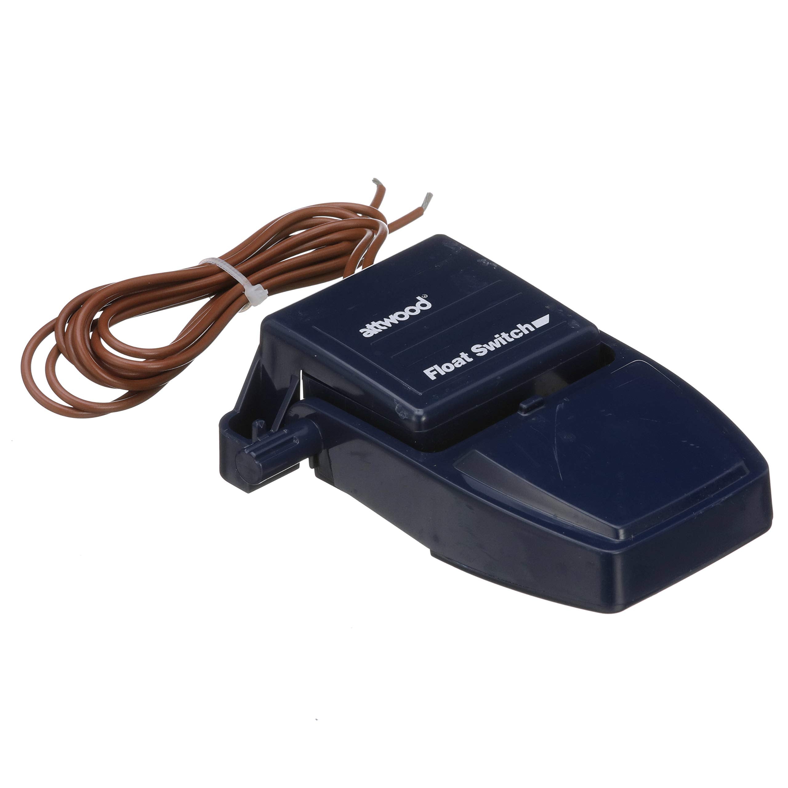 Attwood 4202-7 Float Switch, For Bilge Pump, 12- And 24-V Ce Rated, 36-Inch Wire, 4  Inches L X 3 7/8 Inches W X 1 3/8 Inches H