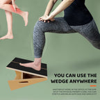 Slant Board For Calf Stretcher Squat Incline Stretch Calf Stretch Knees Foot Rest Adjuatable Wood Wedge For Ankle Leg Heel