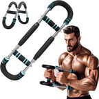 Blue Twister Arm Trainer,60-120Lb Adjustable Chest Workout Equipment, Twister Arm Trainer,Portable Power Twister Bar,Detachable