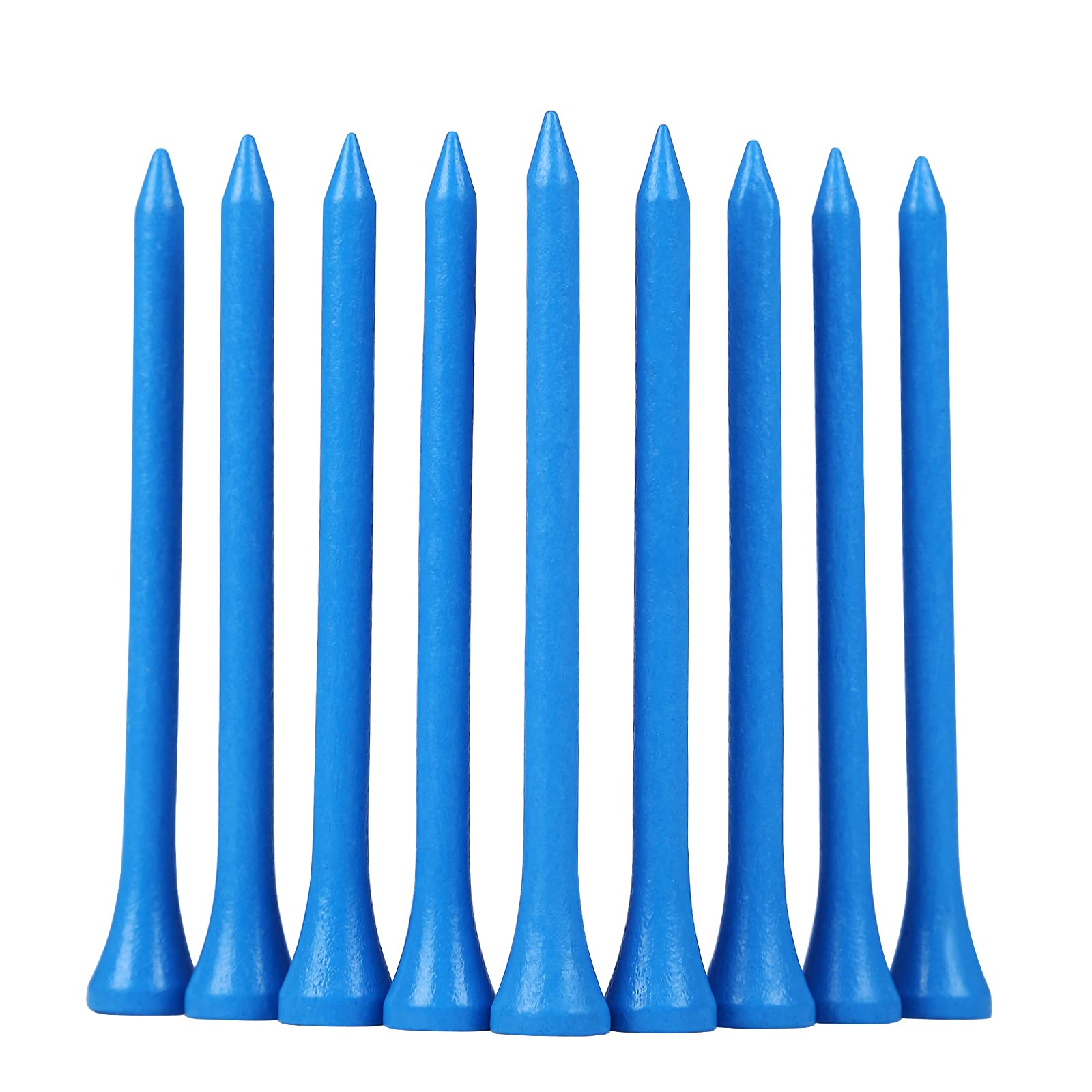 Gfgl Golf Tees (Blue) Durable Bamboo Tees 100Pcs 3-1/4'' Friendly Biodegradable Material Reduce Friction Side Spin More Stable