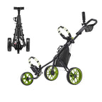 Caddytek Caddylite 115 V3 3 Wheel Golf Push Cart - Superlite Deluxe, Lightweight, Easy To Fold Caddy Cart Pushcart, Blacklime